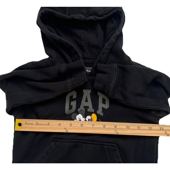 GAP x Disney Mickey Mouse Black Hoodie Sweatshirt Baby 3 Years Fleece - Picture 6 of 9